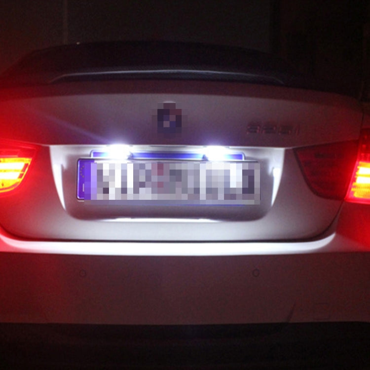 2 PCS License Plate Light with 24  SMD-3528 Lamps for Ford Focus,2W 120LM,6000K, DC12V(White Light), For Ford Focus