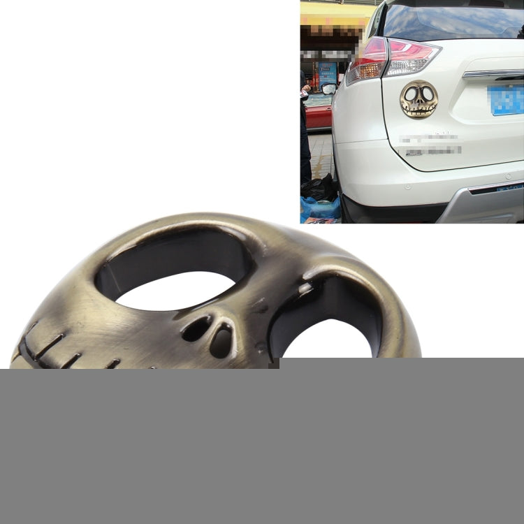 Skull Bone Shape Auto Sticker 3D Metal Fashion Car Stickers, Skull Bone Yellow, Skull Bone2