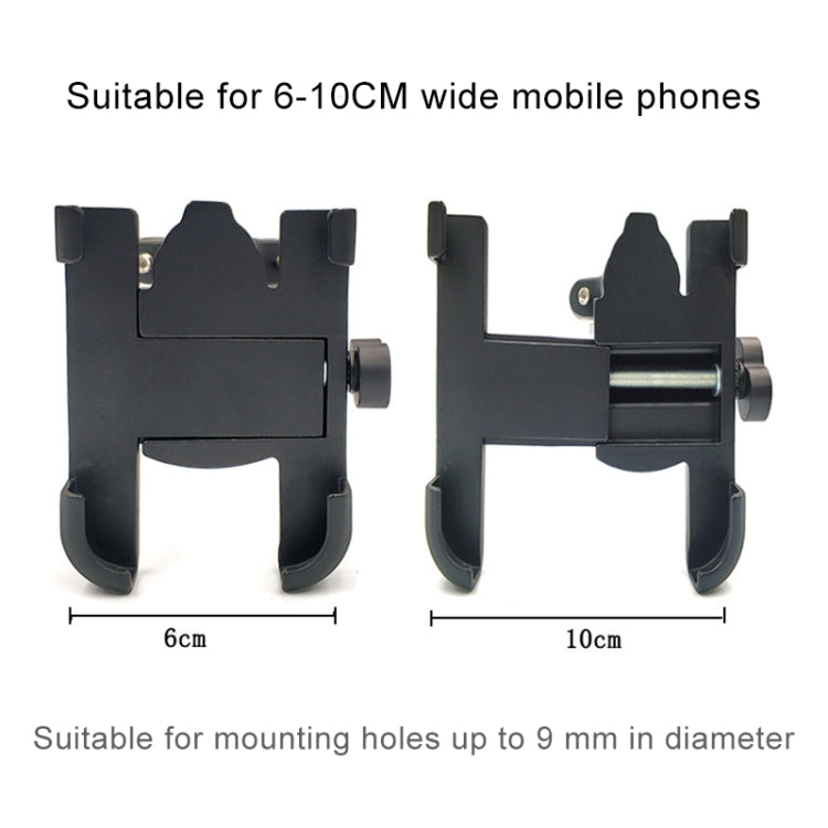 Motorcycle Rear View Mirror Aluminum Alloy Phone Bracket, Suitable for 60-100mm Device, Rear View Mirror for 60-100mm