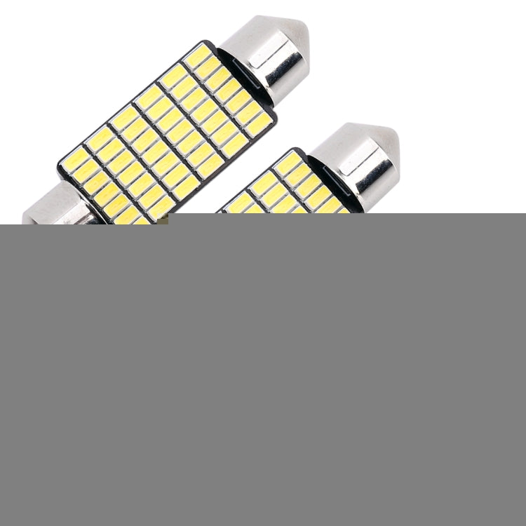 2 PCS 39mm DC12V / 1.2W / 6000K / 80LM 42LEDs SMD-3014 Car License Plate Light / Dome Light, with Decoder, 39mm