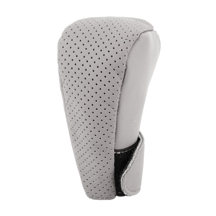 Universal Nonslip Breathable Genuine Leather Car Gear Shift Knob Cover