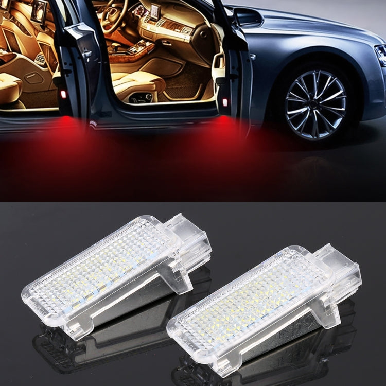 2 PCS LED Car DC 12V 1.5W Door Lights Lamps for Audi / Volkswagen, For Audi / Volkswagen (Red Light), For Audi / Volkswagen (White Light), For Audi / Volkswagen (Blue Light)