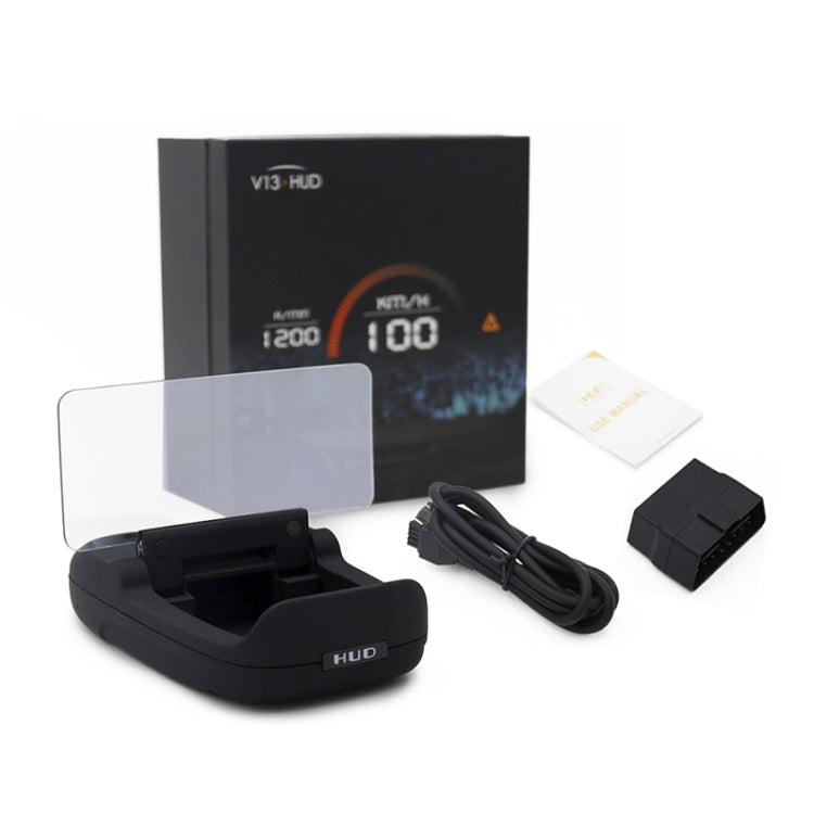 V13 4.5 inch Universal Car OBD HUD Vehicle-mounted Head Up Display, V13