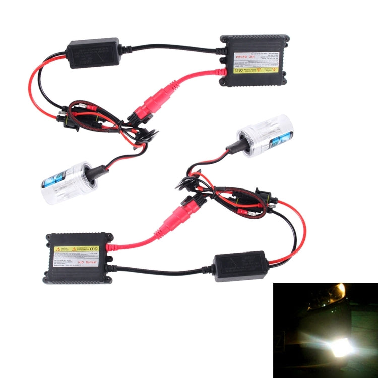 2PCS 35W HB3/9005 2800 LM Slim HID Xenon Light with 2 Alloy HID Ballast, High Intensity Discharge Lamp, Color Temperature: 8000K, 9005