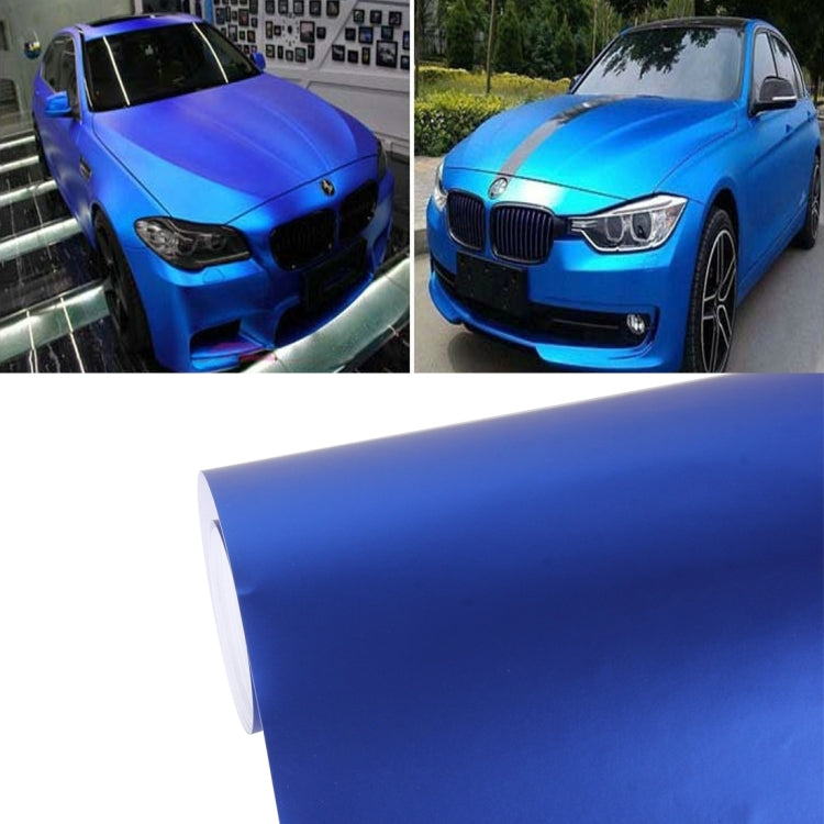 1.52mx 0.5m Ice Blue Metallic Matte Icy Ice Car Decal Wrap Auto Wrapping Vehicle Sticker Motorcycle Sheet Tint Vinyl Air Bubble Free