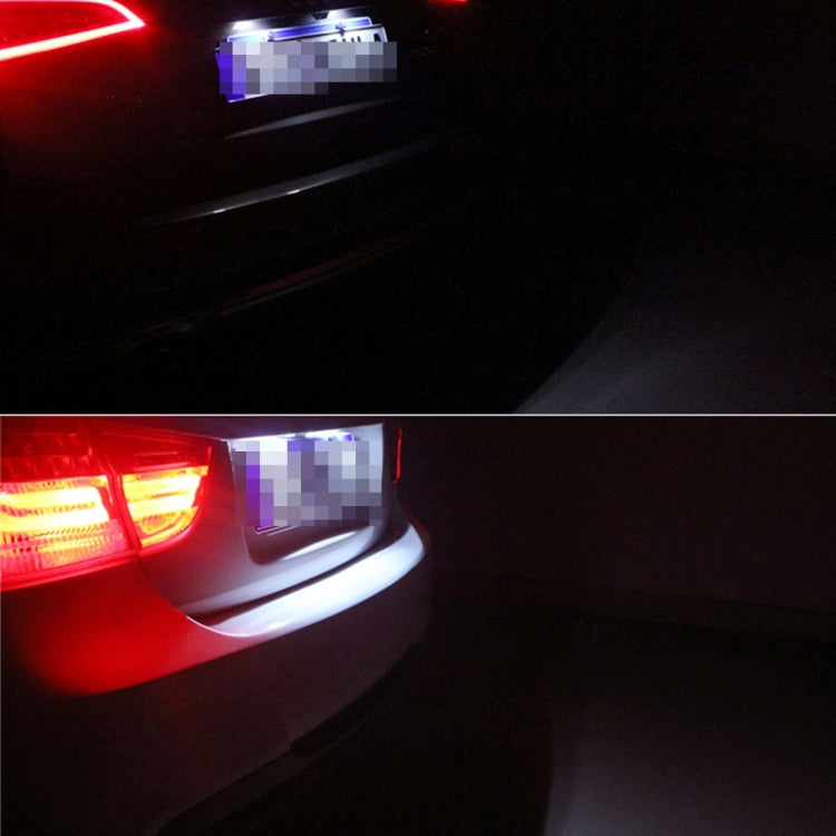 2 PCS License Plate Light with 18  SMD-3528 Lamps for BMW E36(1992-1998)，2W 120LM,6000K, DC12V (White Light)