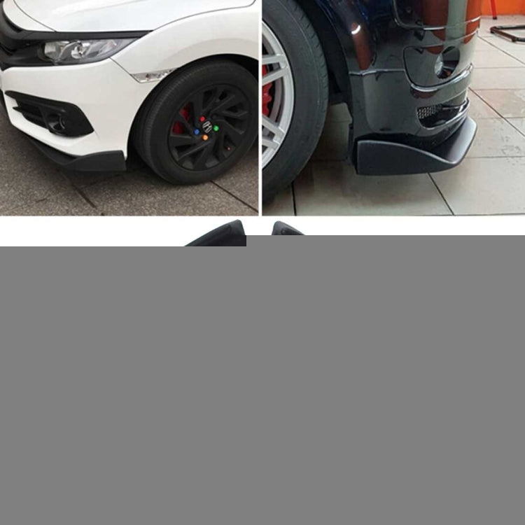 2 PCS Universal Fit Car Front Bumper Spoiler Lip Splitter Diffuser SUV ABS Front Shovel, Length: 62cm, Length: 62cm