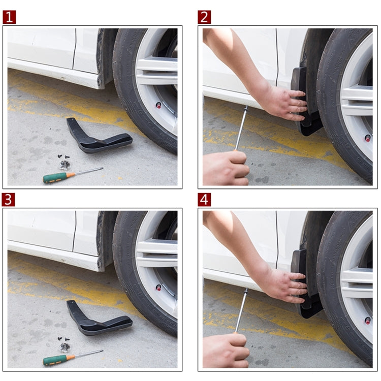 4 PCS Car Auto Semi-Rigid PVC Splash Flaps Mudguards Fender Guard for Audi A3 Sedan 2017-2020, For A3 Sedan