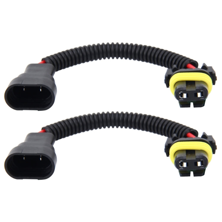 2 PCS 9005/9006 Car HID Xenon Headlight Male to Female Conversion Cable, 9005/9006