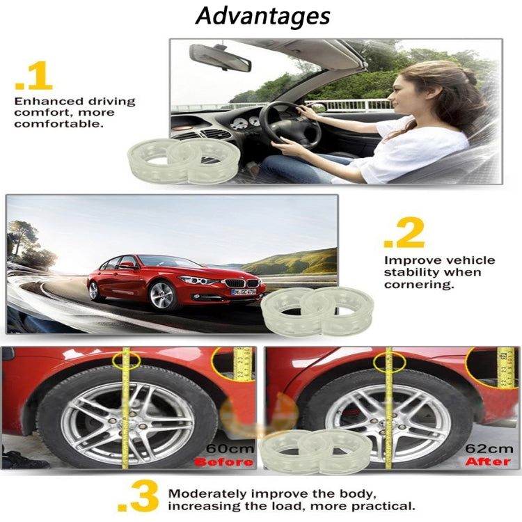 2 PCS Car Auto B+ Type Shock Absorber Spring Bumper Power Cushion Buffer, Spring Spacing: 38mm, Colloid Height: 72mm, B+ Type（Spring Spacing: 38mm, Height: 72mm）