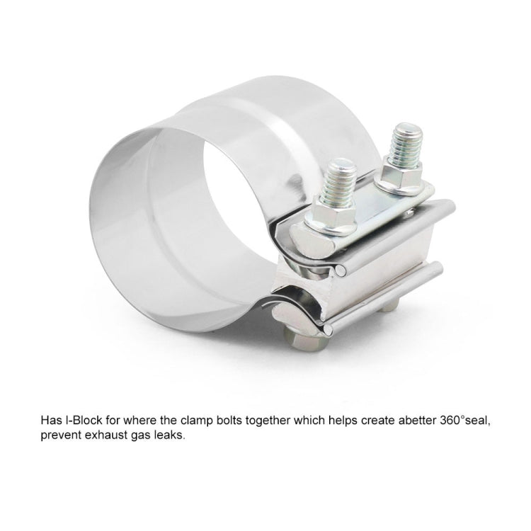 4 inch Car Turbo Exhaust Downpipe Stainless Steel Lap Joint Band Clamp, 4 inch
