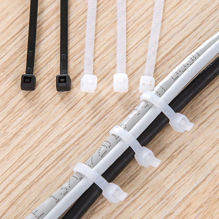 500 PCS 5mm*250mm Nylon Cable Ties, 5mm*250mm Black, 5mm*250mm White