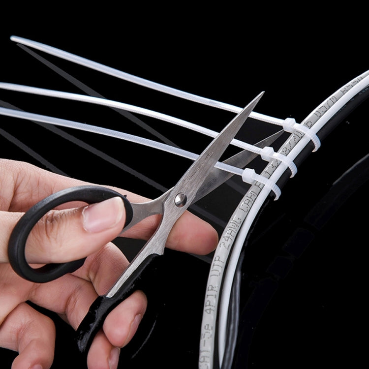 500 PCS 5mm*250mm Nylon Cable Ties, 5mm*250mm Black, 5mm*250mm White
