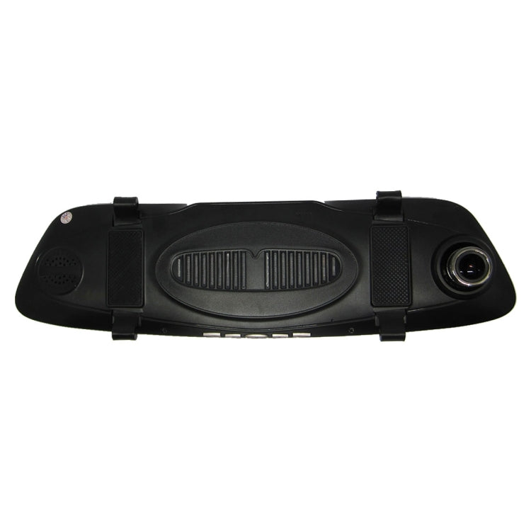 5 inch IPS Touch Screen Rear View Mirror Car Recorder with Dual Channel 720P Car Black Box, Separate Camera, Support 32GB TF Card, Night Vision, 150 Degree Wide Angle Viewing, 5 inch