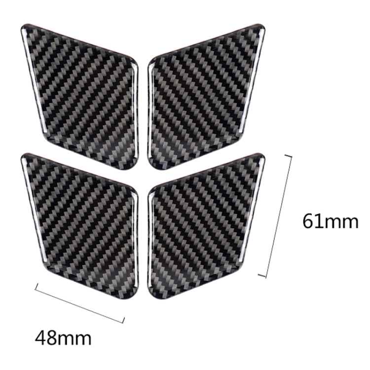 4 PCS Car Solid Color Carbon Fiber Door Inner Handle Wrist Panel Decorative Sticker for Mercedes-Benz C Class 2007-2013 / E Class 2009-2016, Door Inner Handle Wrist (German Flag)