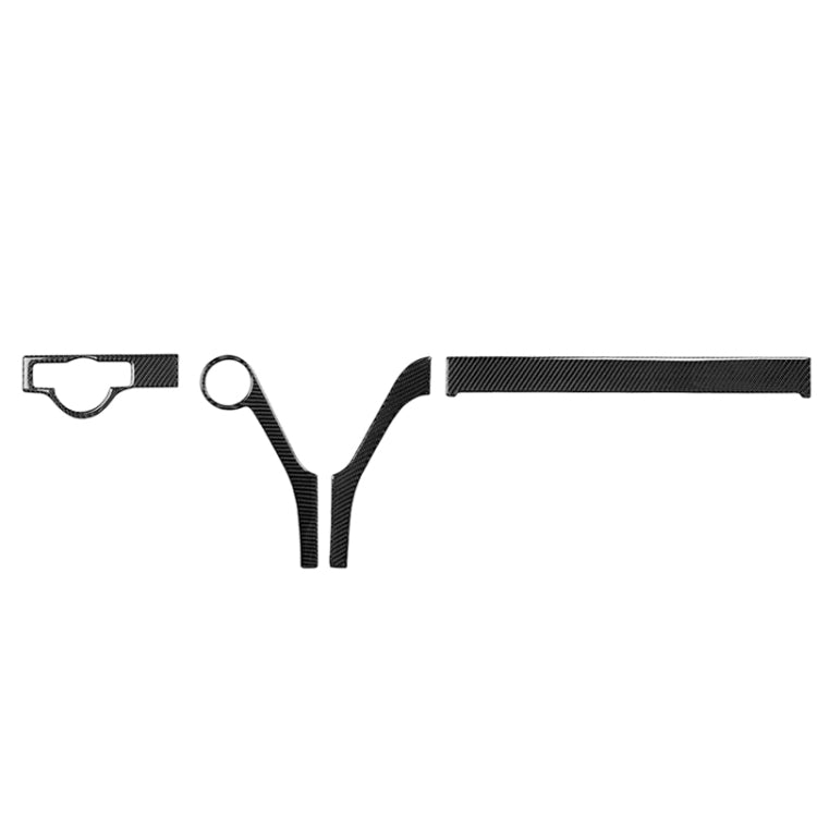 3 PCS Car Carbon Fiber Headlights Frame Decorative Sticker for Mercedes-Benz W204 C Class 2007-2010, Left Drive, Headlights Frame