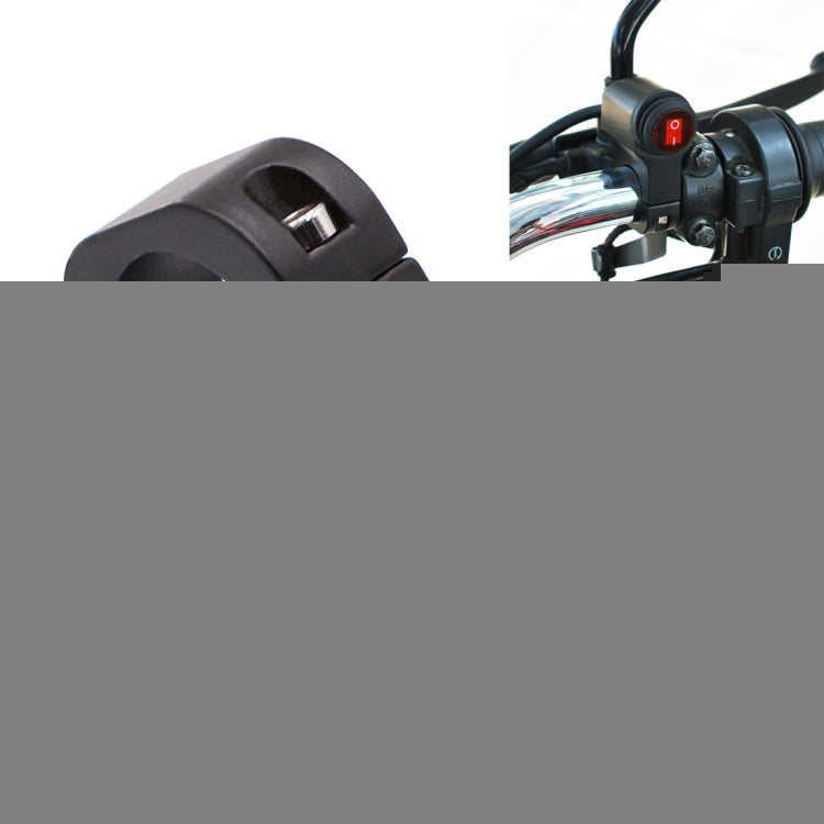 Motorcycle Headlight Auxiliary Light Waterproof Aluminum Alloy Single Flash Switches with Indicator Light, Single Flash