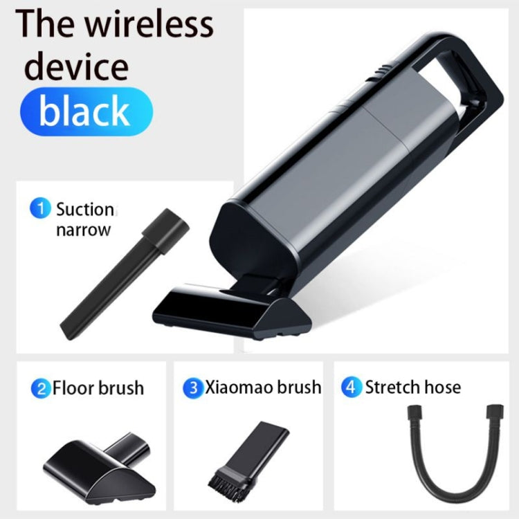 Car Portable Wireless 120W Handheld Powerful Vacuum Cleaner, Wireless (White), Wireless (Black)