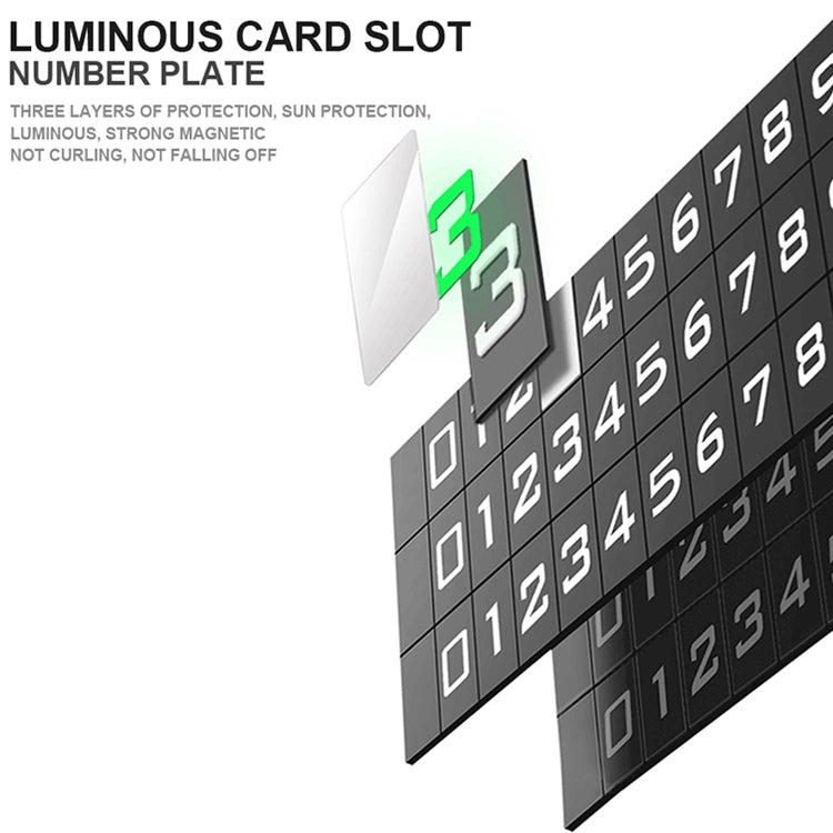 Hidden Number Metal Car Temporary Parking Number Plate Parking Card, Parking Card(Silver), Parking Card (Grey)
