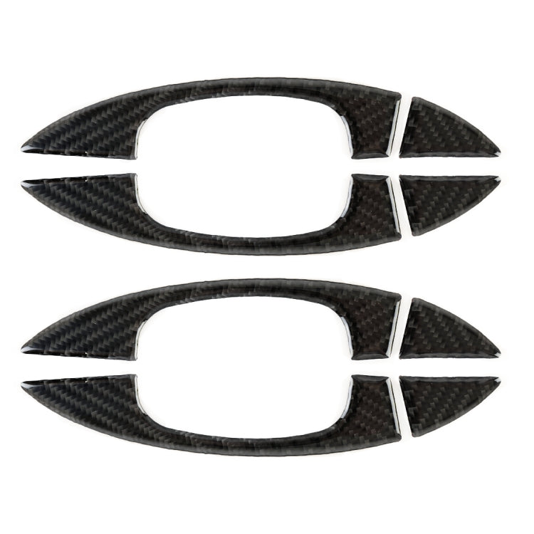 8 PCS Car Carbon Fiber Door Inner and Outer Handle Panel Decorative Sticker for Volkswagen Touareg, Door Inner and Outer Handle