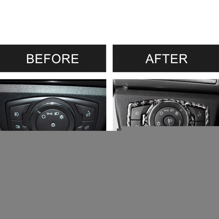 Car Carbon Fiber Headlight Adjustment Frame Decorative Sticker for Ford New Mondeo, Headlight Adjustment Frame