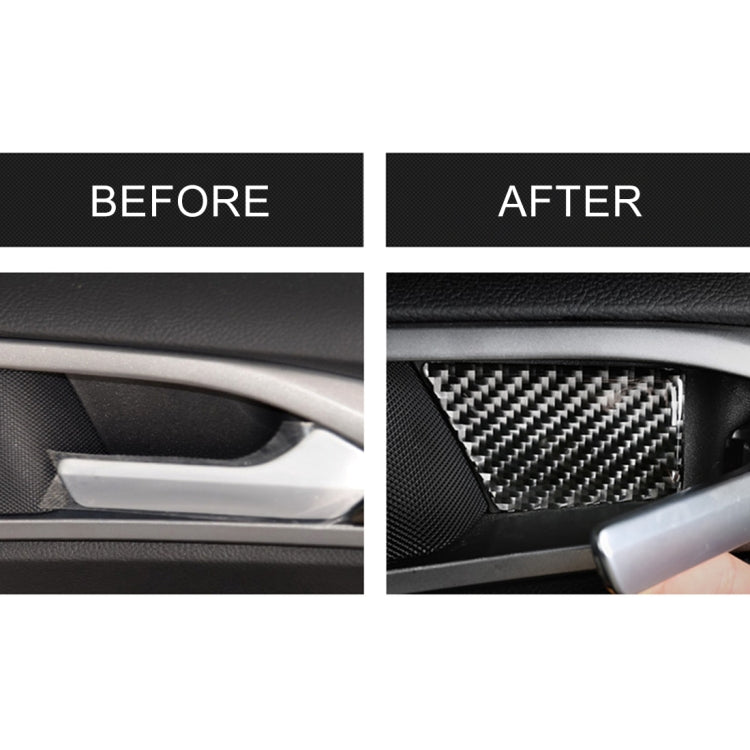 4 PCS Car Carbon Fiber Door Inner Handle Wrist Panel Decorative Sticker for Ford New Mondeo, Door Inner Handle Wrist