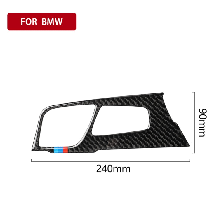 Car Tricolor Carbon Fiber Gear Position Panel Decorative Sticker for BMW 5 Series G38 528Li / 530Li / 540Li 2018, Left Drive, Gear Position (Tricolor)
