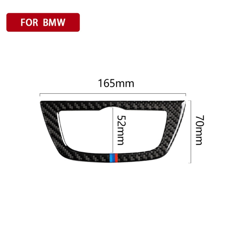 Car Tricolor Carbon Fiber Headlight Switch Frame Decorative Sticker for BMW 5 Series G38 528Li / 530Li / 540Li 2018, Headlight Switch Frame(Tricolor)