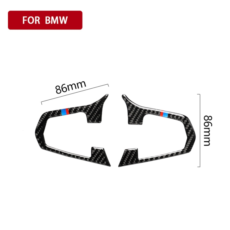 Car Tricolor Carbon Fiber Steering Wheel Button Configuration A Decorative Sticker for BMW 5 Series G30/G38 X3 G01/G08, Steering Wheel(Tricolor A)