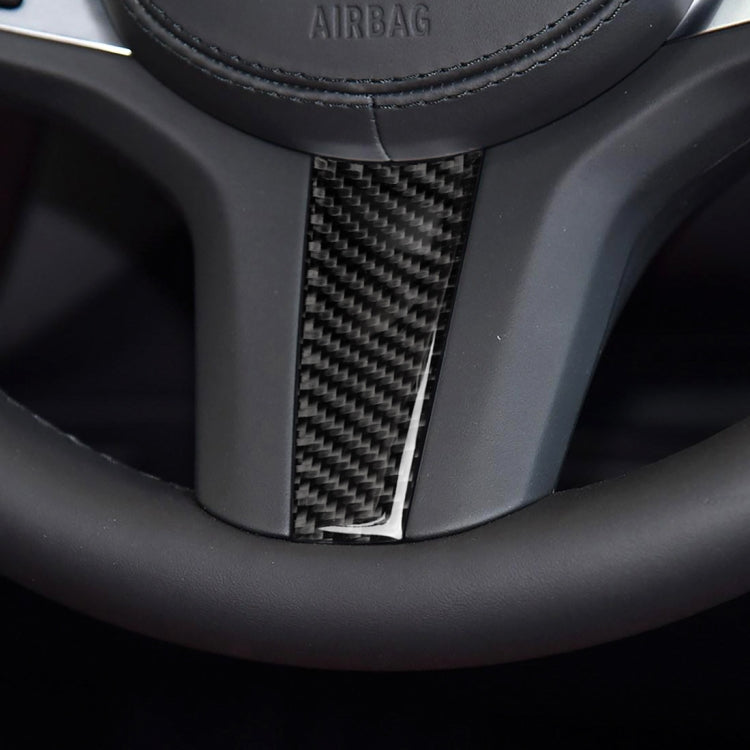 Car Carbon Fiber Steering Wheel Decorative Sticker for BMW 5 Series G30/G38 X3 G01/G08
