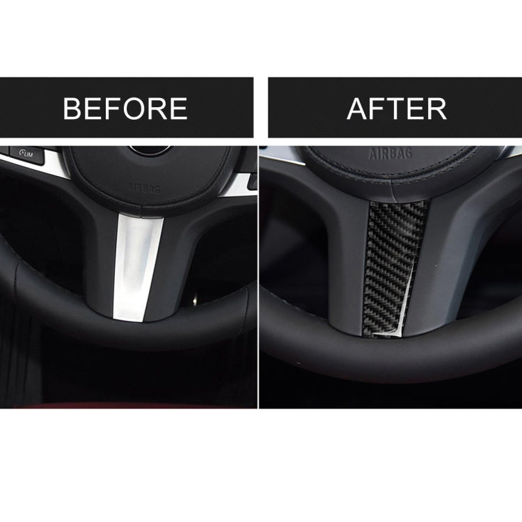 Car Carbon Fiber Steering Wheel Decorative Sticker for BMW 5 Series G30/G38 X3 G01/G08
