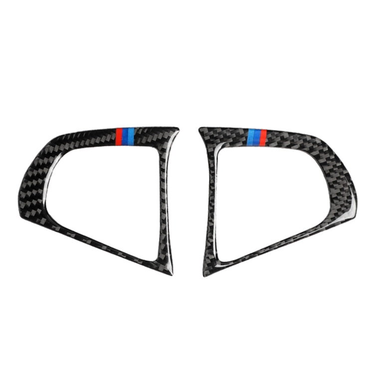 Car Tricolor Carbon Fiber Steering Wheel Button Configuration B Decorative Sticker for BMW 5 Series G30/G38 X3 G01/G08, Steering Wheel Button(Tricolor)