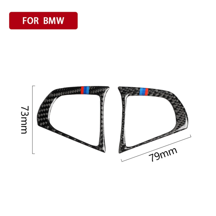 Car Tricolor Carbon Fiber Steering Wheel Button Configuration B Decorative Sticker for BMW 5 Series G30/G38 X3 G01/G08, Steering Wheel Button(Tricolor)