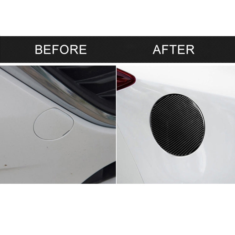 Car Carbon Fiber Fuel Tank Cap Decorative Sticker for Mazda Axela 2013-2018, Fuel Tank Cap