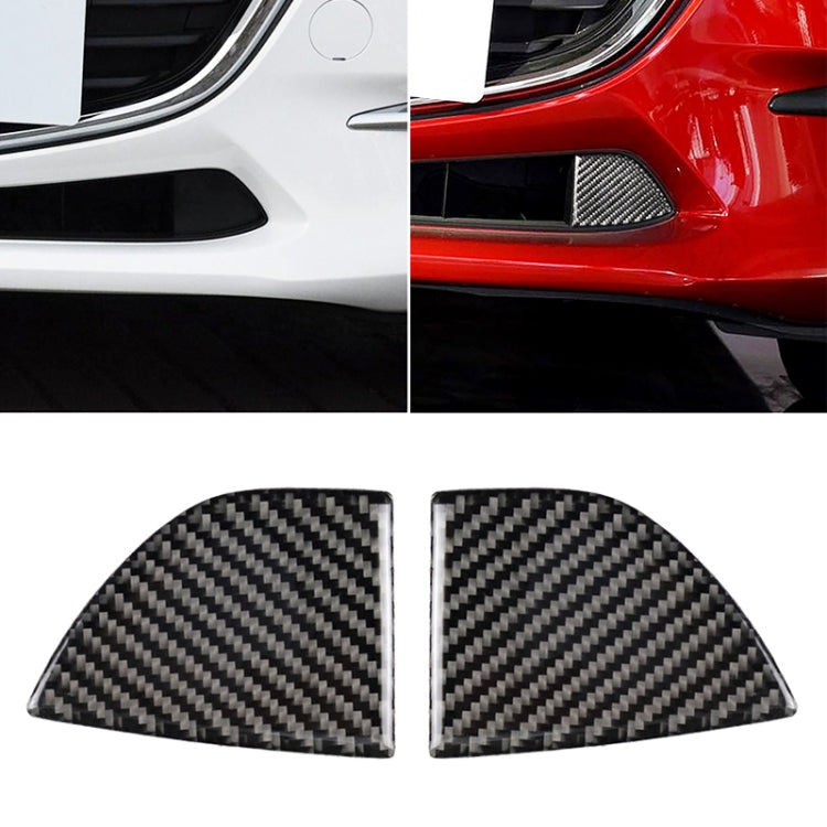 Car Carbon Fiber Front Bumper Decorative Sticker for Mazda Axela 2017-2018, Front Bumper