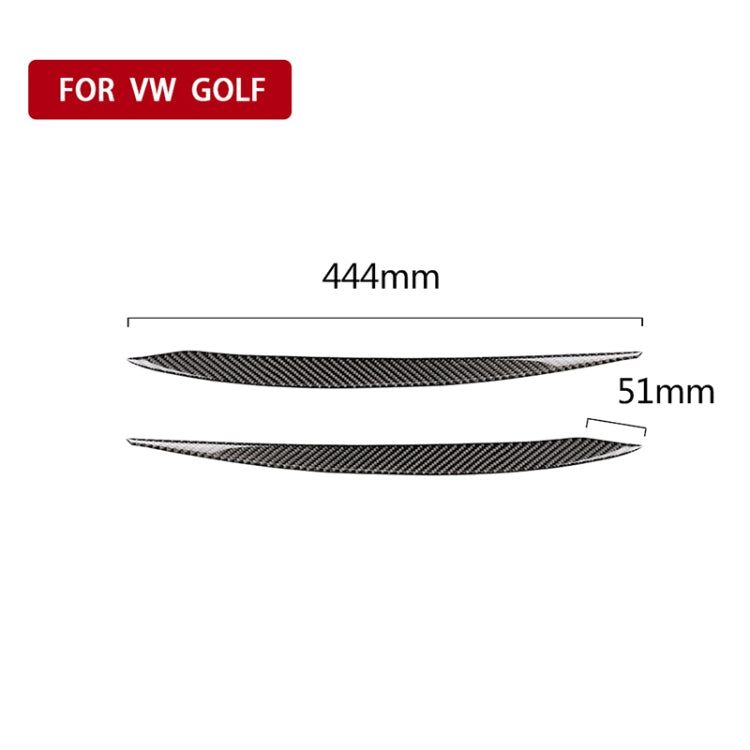 Car Carbon Fiber Light Eyebrow for Volkswagen Golf 7, For Volkswagen Golf 7