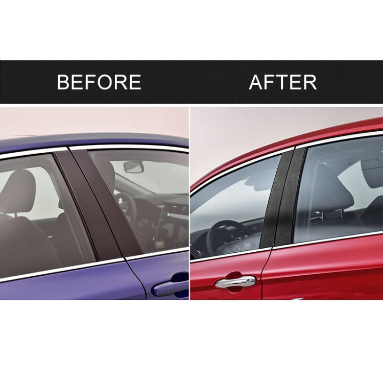 8 in 1 Car Carbon Fiber B Column Decorative Strip for Toyota Eighth Generation Camry 2018-2019, B Column