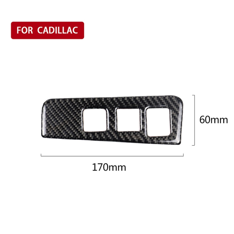 Car Carbon Fiber Headlight Switch Frame Decorative Sticker for Cadillac XT5 2016-2017, Low Version, Left Drive, Headlight Switch, Low Version