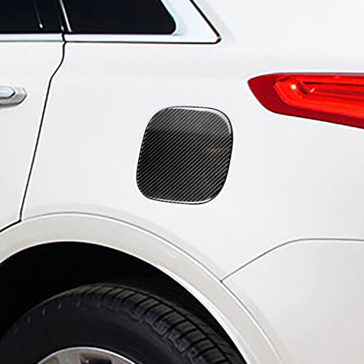 Car Carbon Fiber Fuel Tank Cap Decorative Sticker for Cadillac XT5 2016-2017