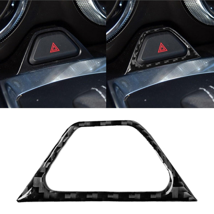 Car Carbon Fiber Warning Light Decorative Sticker for Chevrolet Camaro 2017-2019, Warning Light