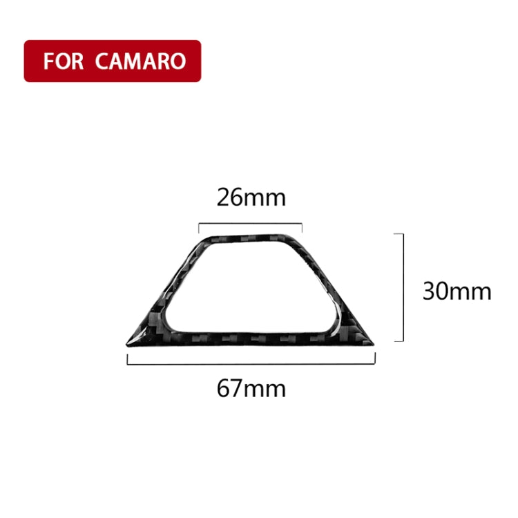Car Carbon Fiber Warning Light Decorative Sticker for Chevrolet Camaro 2017-2019, Warning Light