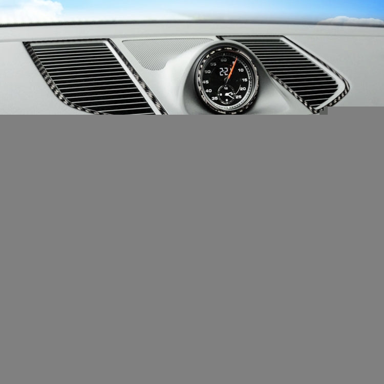 2 PCS Carbon Fiber Car Instrument Air Outlet Panel Decorative Sticker for Porsche Macan, Instrument Air Outlet