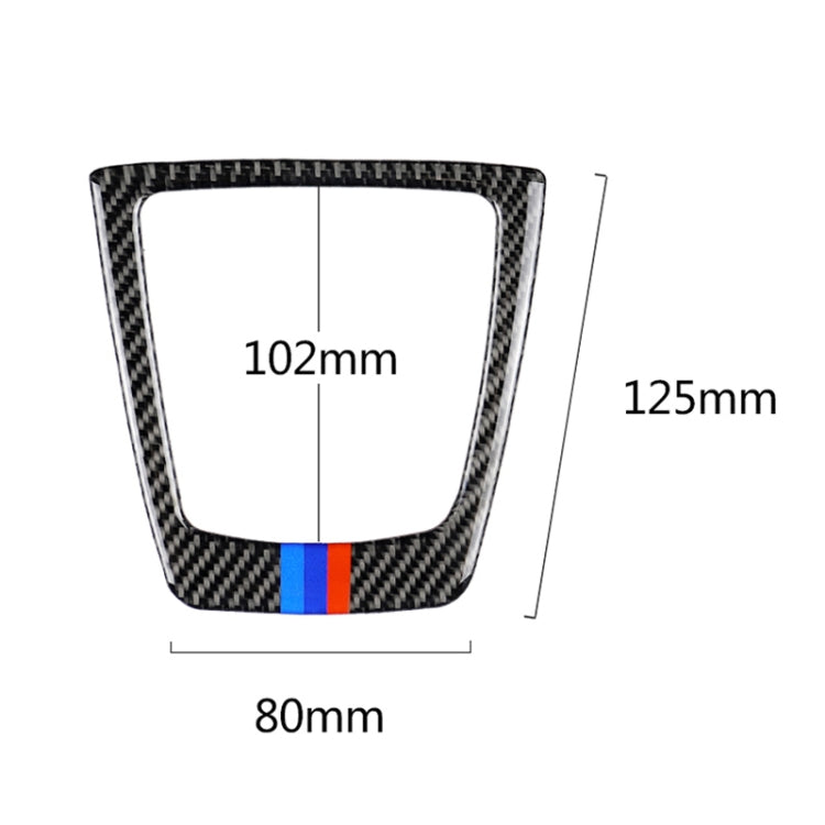 Car Carbon Fiber Gear Position Panel Decorative Three Color Sticker for BMW Z4 2009-2015, Gear Position Panel Sticker(Three Color)