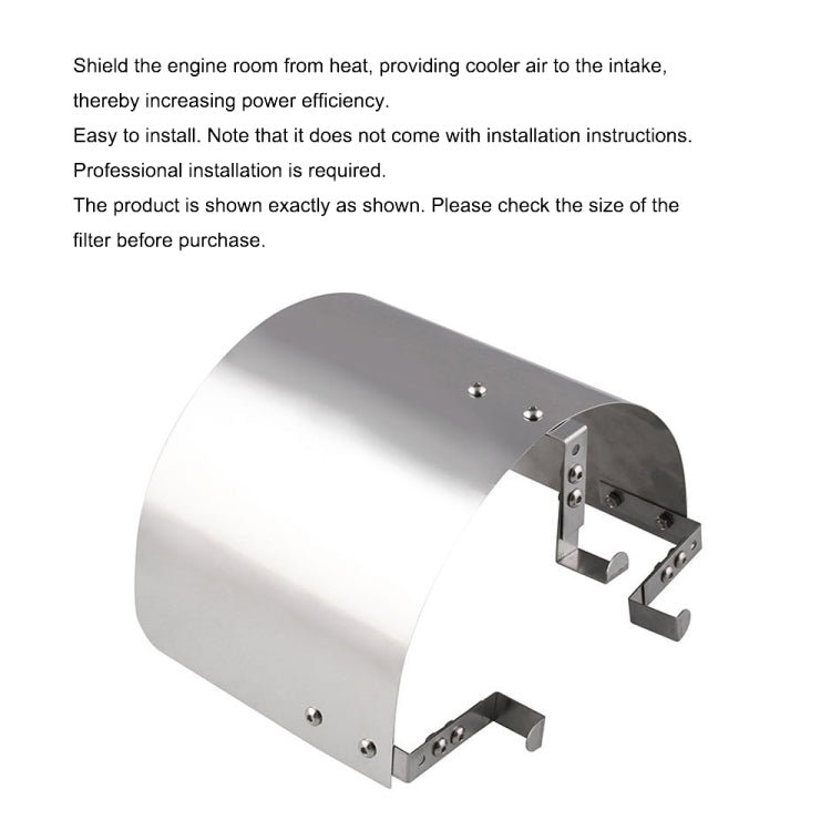 Racing Car Cold Air Intake Cone Sport Air Filter Cover Heat Shield for 2.5 -5.5 inch Air Filter, AF017-S