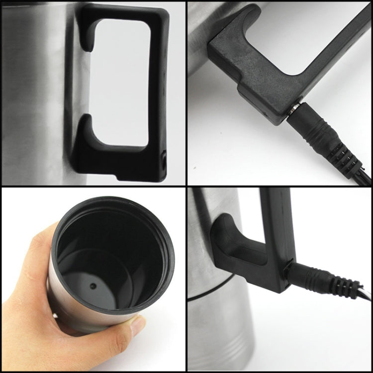 DC 12V Stainless Steel Car Electric Kettle Heated Mug Heating Cup with Charger Cigarette Lighter, Capacity: 300ML, DC 12V