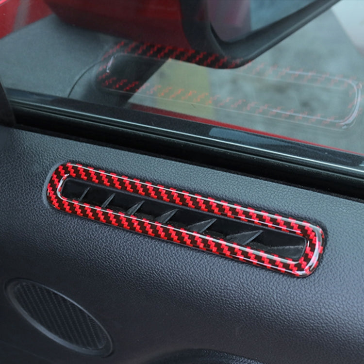 2 in 1 Car Carbon Fiber Door Air Outlet Frame Decorative Sticker for Ford Mustang 2015-2020, Door Air Outlet Frame