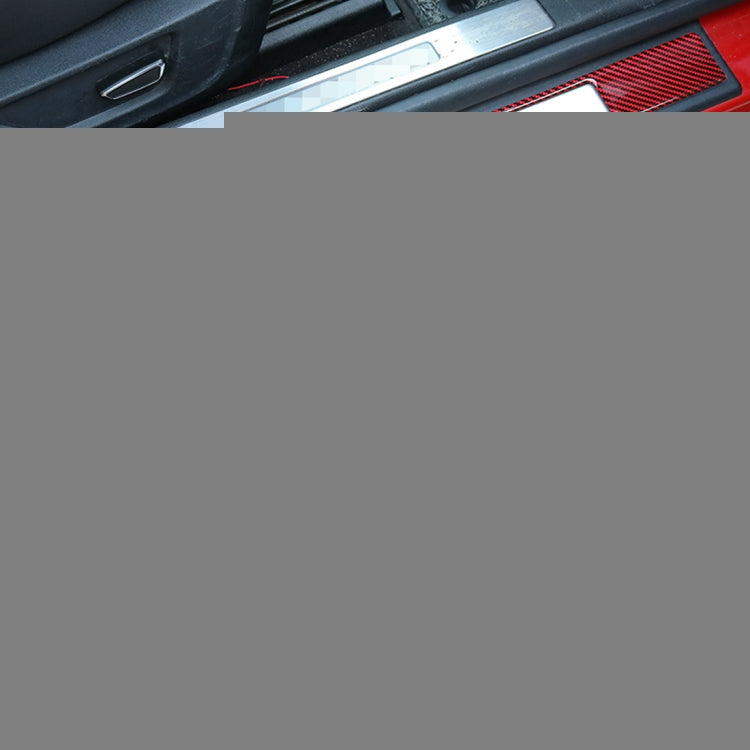 2 in 1 Car Carbon Fiber Welcome Pedal Outer Frame Decorative Sticker for Ford Mustang 2015-2020, Welcome Pedal Outer Frame