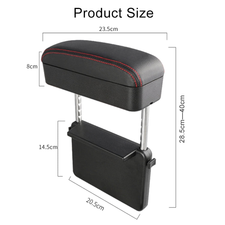 2 PCS Universal Car Wireless Qi Standard Charger PU Leather Wrapped Armrest Box Cushion Car Armrest Box Mat with Storage Box, 2pcs(Black White), 2pcs(Grey), 2pcs(Beige), 2pcs(Brown), 2pcs(Black Red)