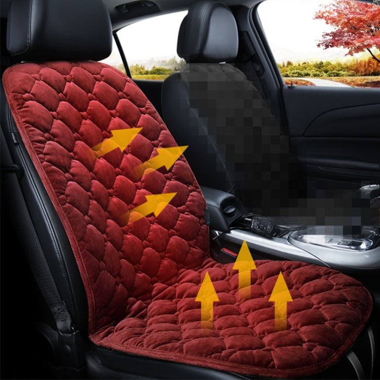 Car 12V Front Seat Heater Cushion Warmer Cover Winter Heated Warm, Single Seat, 12 V Single Seat (Black), 12V Single Seat (Coffee), 12V Single Seat (Beige), 12V Single Seat (Red)