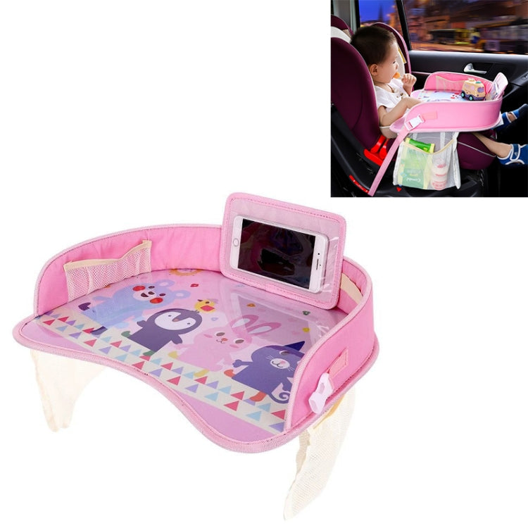 Children Waterproof Dining Table Toy Organizer Baby Safety Tray Tourist Painting Holder with Touch Screen Transparent Bag (Not Allowed to Peek)